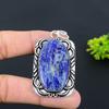 Lapis Lazuli Gemstone Handmade 925 Sterling Silver Jewelry Pendant 2.56" R8i59