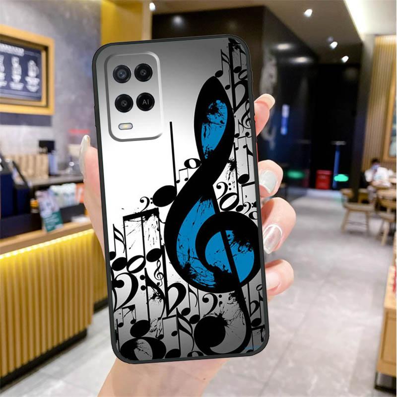 Music Note Symbol Piano Case For Oppo A98 A18 A38 A58 A78 A60 A80 A40 A96 A76 A16 A94 A74 A54 A15 A17 A57 A77 A5 Pro