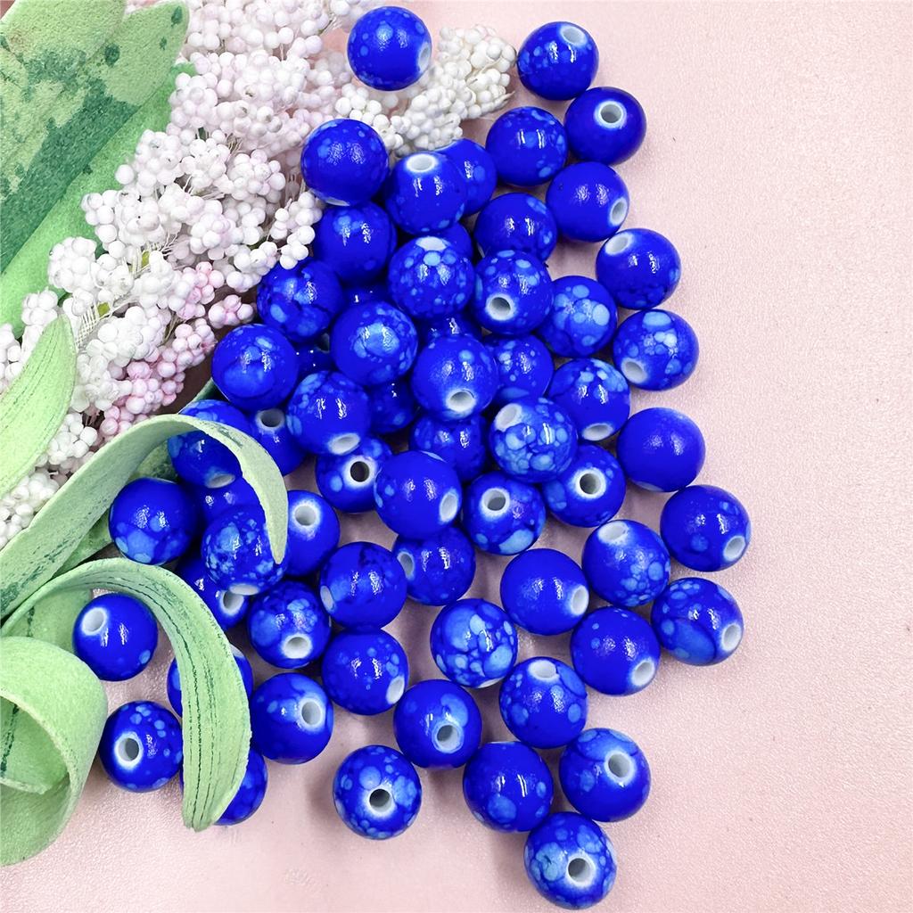 Acrylic 50Pcs DIY Bracelet Loose Beads Small Beads Fashion 8mm Necklace Making Accessories Colored  Beads