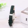 Women's Square Watch with Genuine Leather and Waterproof Design: Casual, Stylish, Sparkling Diamond Design, Popular Stainless Steel Analog Display