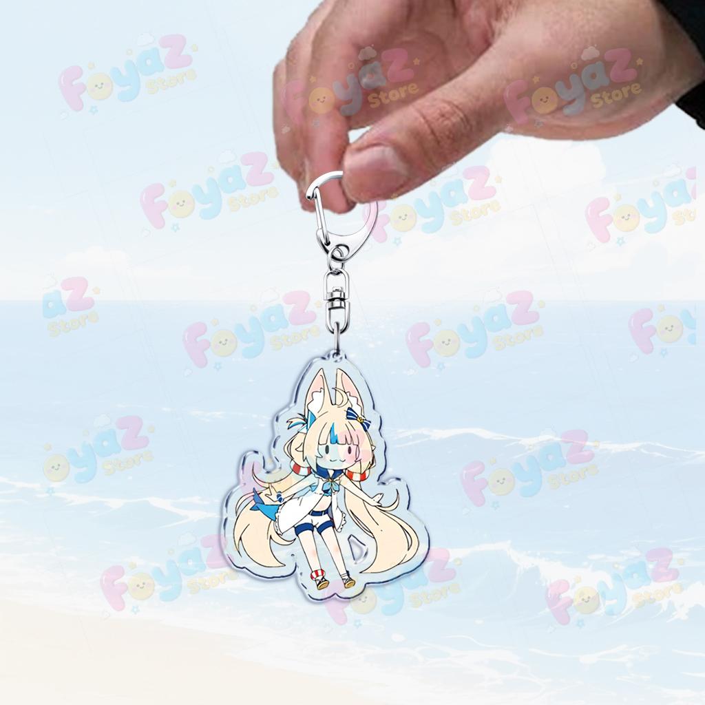Cute Cartoon Sameko Saba Keychain Llavero Accessories Bag Cute Animal Kawaii Farming Charm Women's Keyrings Fans Gift