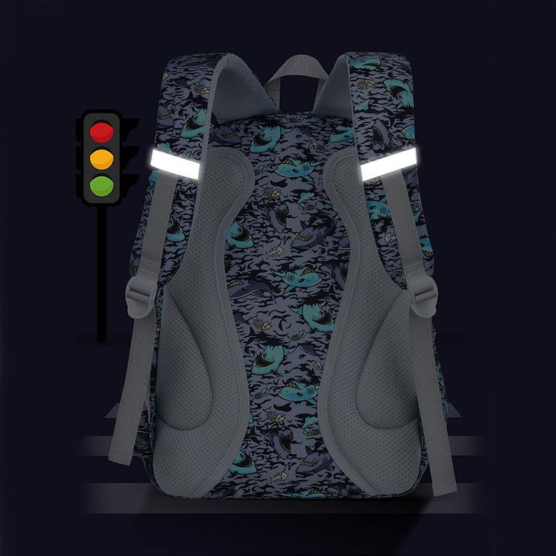 Elementary School Student Schoolbag, Male Cartoon Schoolbag for Grades 1-3-6, Large Capacity Children's Backpack