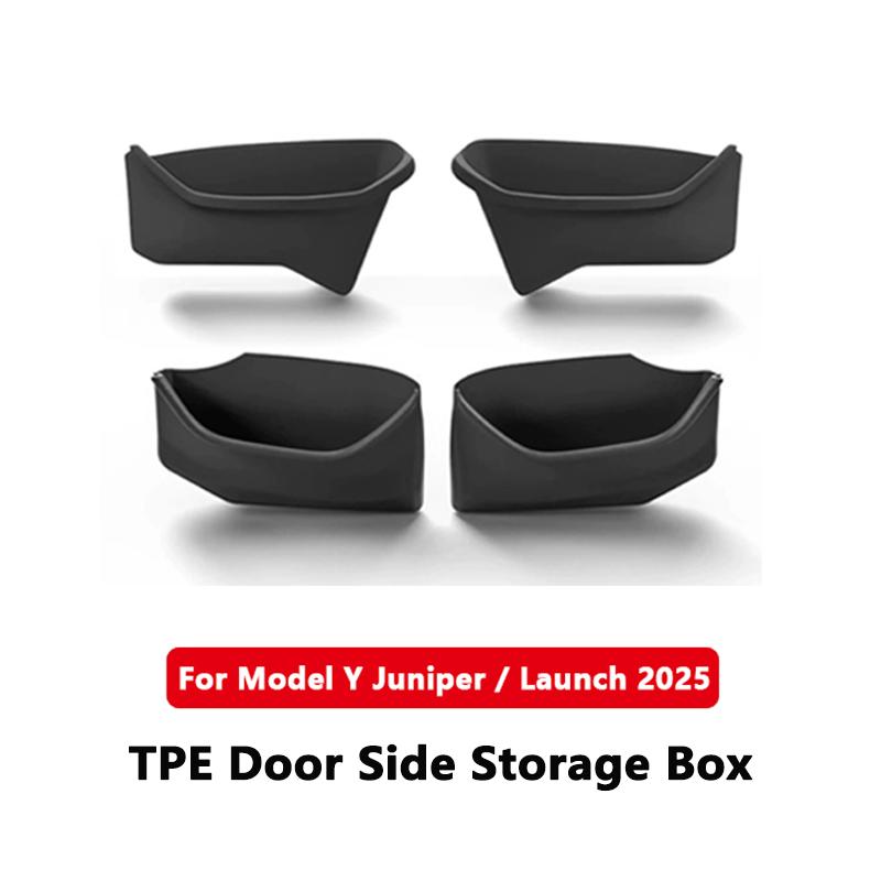 

For Tesla Model Y Juniper / Launch 2025 Door Side Storage Box Full-Cover Front Rear Door Interior Storage Tray Car Accessories