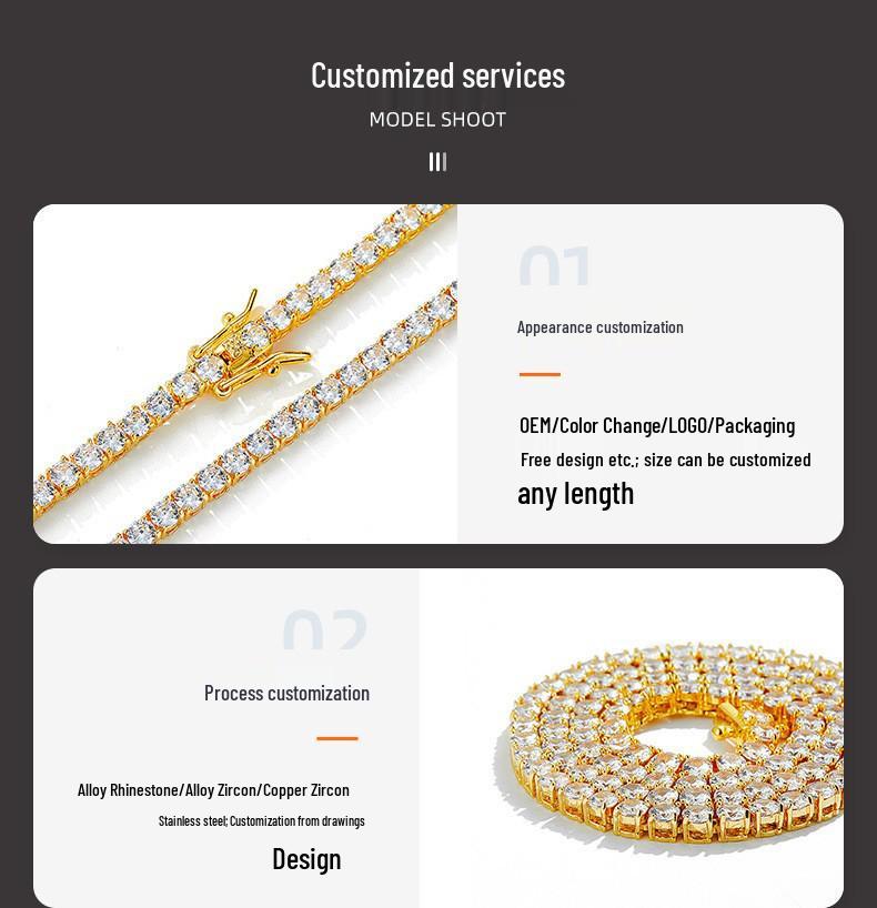 European and American Style Full Diamond Cross Pendant Necklace - Versatile Ins Style Accessory