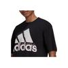 Adidas Big Logo Print Cropped Sport T-Shirt Women Tops Black HB5101