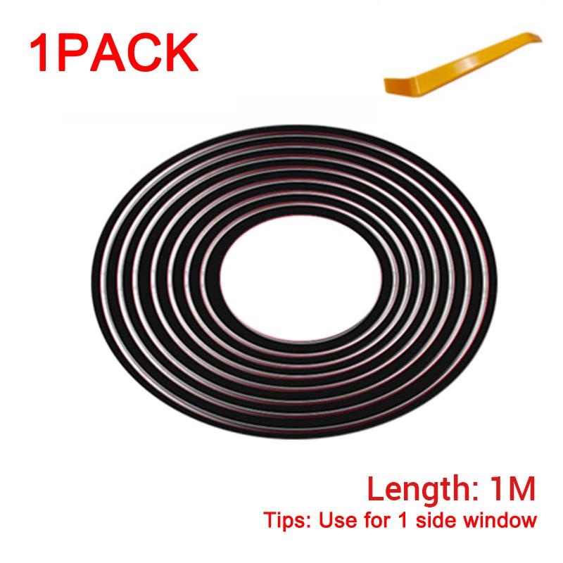 Car Side Window Seal Strip Rubber Weatherstrip Window Gap Filler Reduce Vibration Noise Insulation V Shape Seal Strips