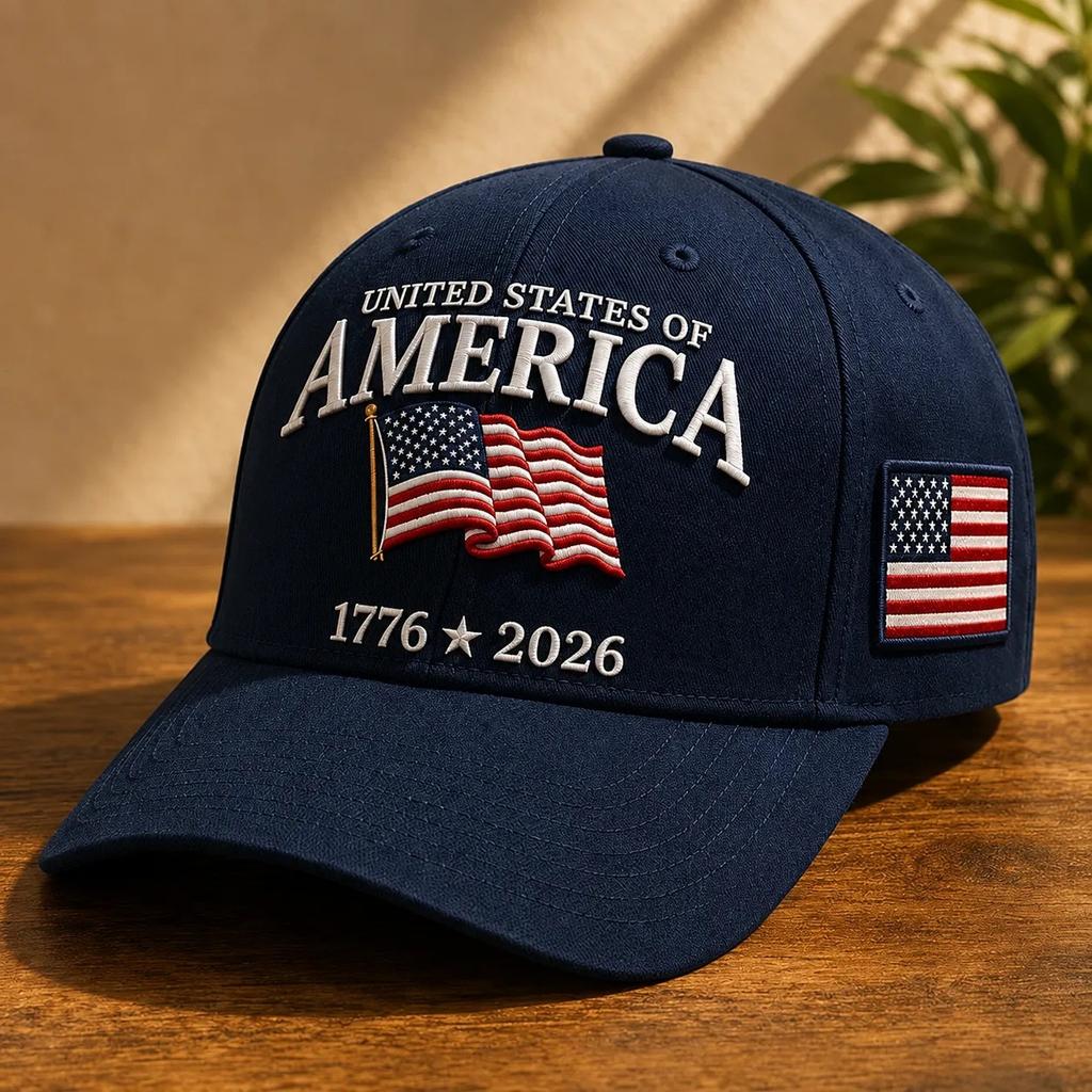 AMERICA USA - Memorial Printed Hat Men's Old Soft Top Baseball Cap Duck Tongue