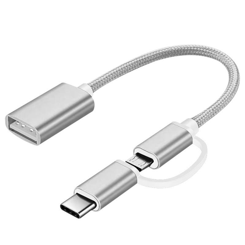 hot! OTG  Adapter  Cable Type-c Android To Usb 2-in-1 OTG Data Cable For Mobile Phone Tablet