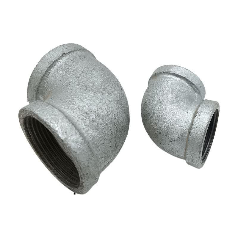 Galvanized Malleable Iron Lined Plastic 90° Elbow