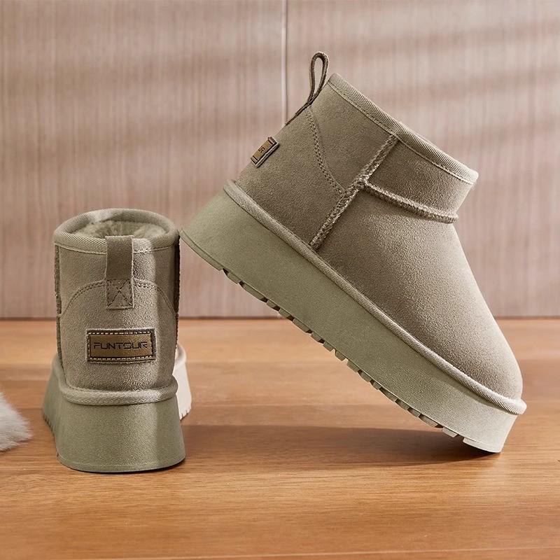 

Small man 8cm thick-soled inner height-increasing snow boots women s 2024 winter short tube waterproof warm velvet bread cotton shoes 35 малиновый