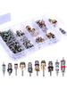 102x R134A Car A/C Core Valves Portable Automotive Air Conditioning Assortment Kit for Valve Cores Remover Tool for Most