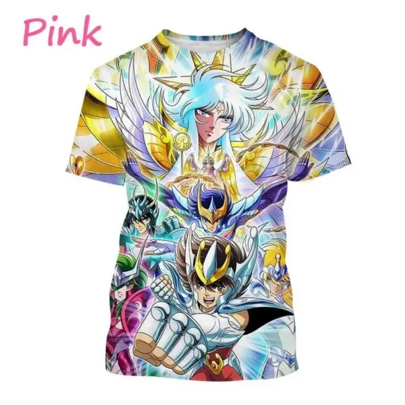Saint Seiya 3D Printed T-shirt for men and Women Round neck Short-sleeved Casual Tops Oversized T-shirts Anime Tshirt Tee