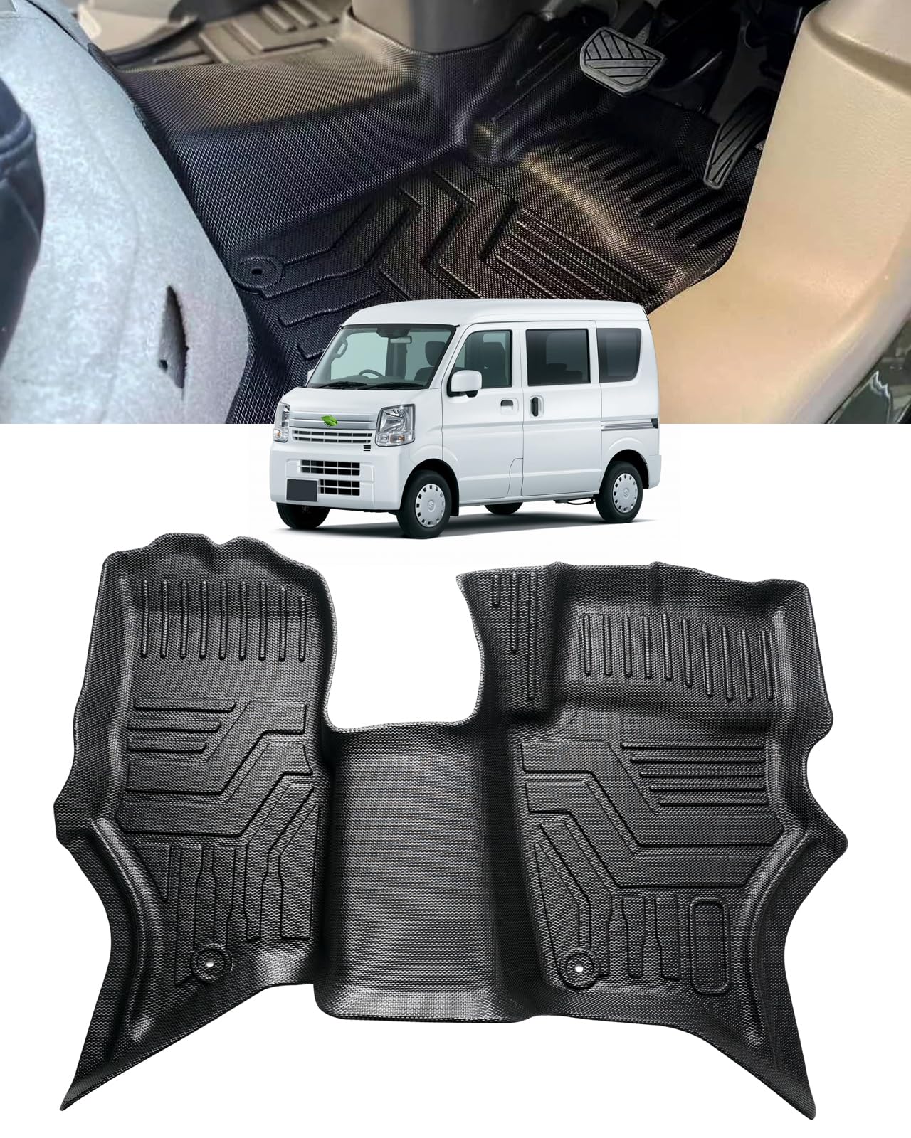 

Автомобильные коврики Cartist, Коврик для первого ряда, 3D-коврик, Материал TPE, Водонепроницаемый, Every Ban DA17V [For чёрный