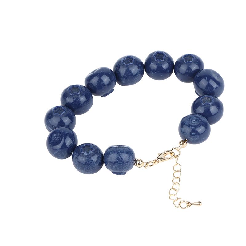 Resin Simulation Fruit Bracelet Beaded Dopamine Beads Bracelet Fruit Summer Jewelry For Women Girls Daily Wear