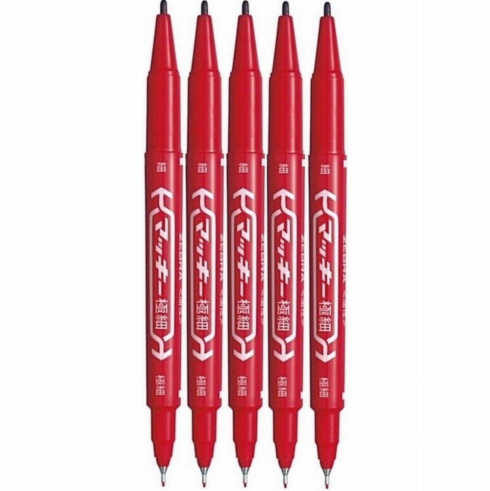 Zebra Extra Fine 5 Oil-Based Pen, Maki, Tip, Red, Pens, P-MO-120-MC-R5