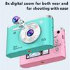 Retro Ccd Digital Camera 4K Dual Lens Video Cam 8X Zoom 2.4 Inches Screen 6400W Pixel Long Battery Life For Travel And Students