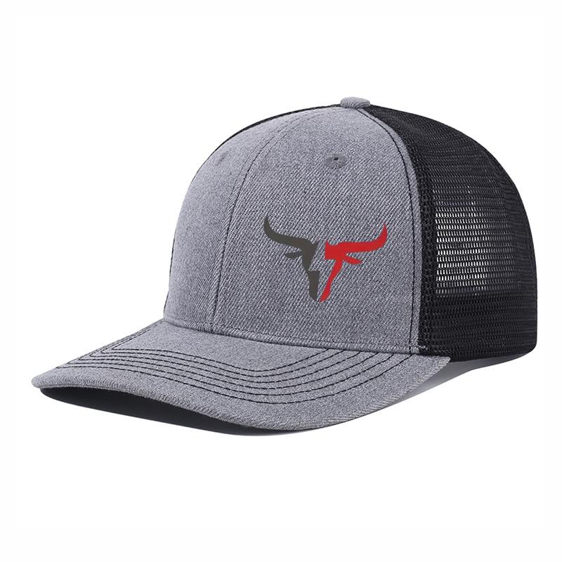 Spring Summer The New Bull's Head Print Sunshade Net Hat Europe Fashion Hip Hop Truck Cap Adjustable Street Dance Baseball Hat