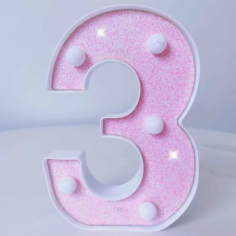 Pink LED Letter Light for Celebrations and Proposals