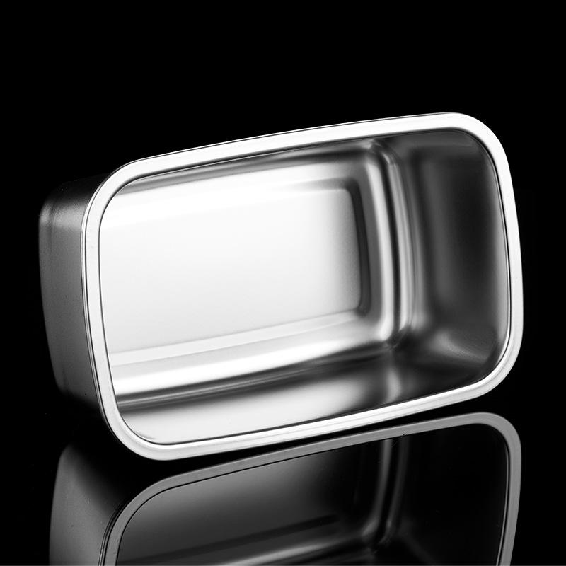 Portable Food Fruit Bento Box 304 Stainless Steel Lunch Box With Lid Snacks Containers Box Leak-Proof Storage Fresh-keeping Box