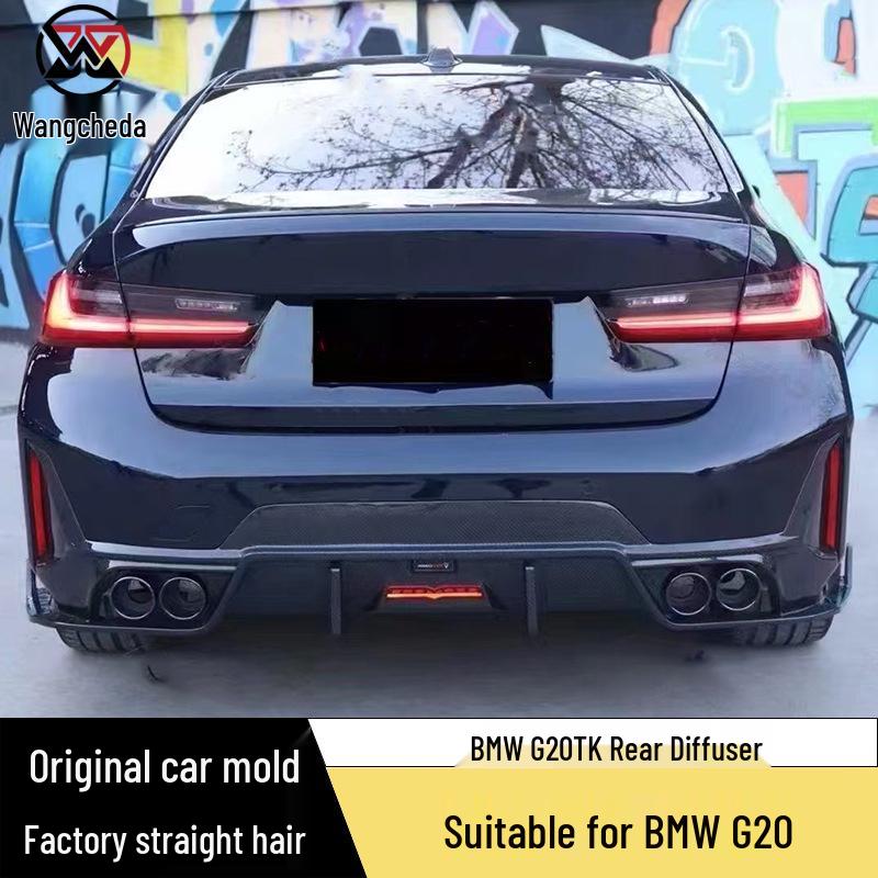 BMW 3 Series G20/G28 Carbon Fiber Rear Diffuser & Bumper Spoiler