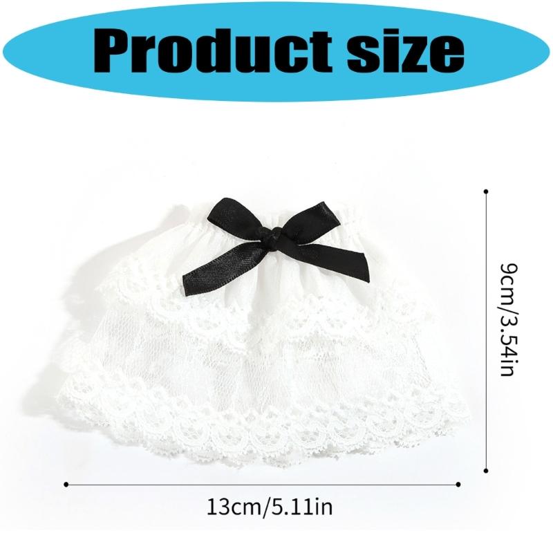 2 Pairs Quick Wear Detachable Lace Hand Sleeves for JK Uniform and Daily Use Comfortable Ruffled Floral Lace Wrist Cuffs
