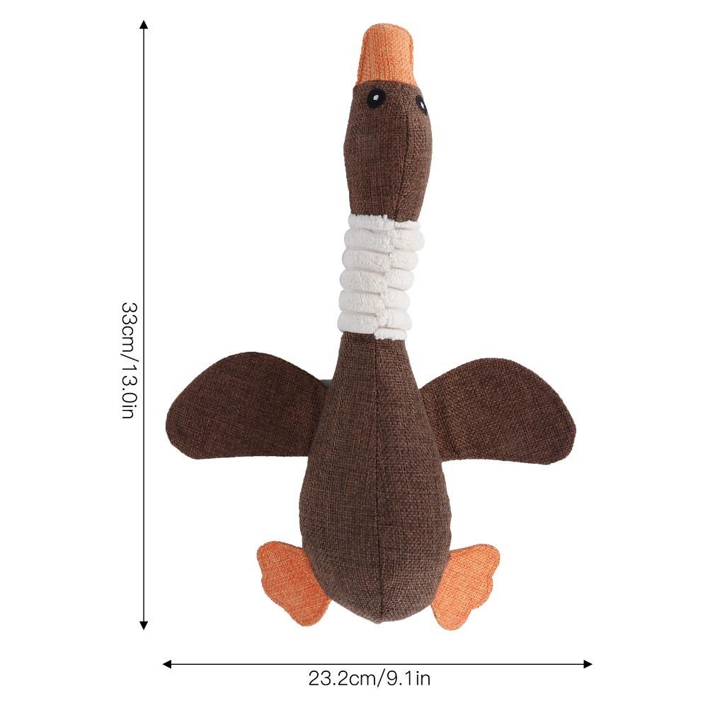 Linen Fabric Goose Pet Toy Plush Surface Cat Molar Toy Durable Bite Dog Chew Toy Boredom Relief