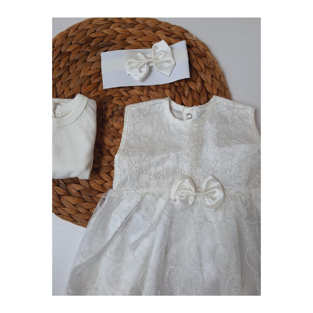 Baby Girl 4 Piece Mevlt Dress, Baby Girl Gift Lace Princess Dress