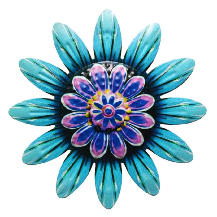 Ornamentation Iron Flower Wall Sculpture Antique Finish Homes Office Decoration for Living Room Bedroom Unique Metal Floral