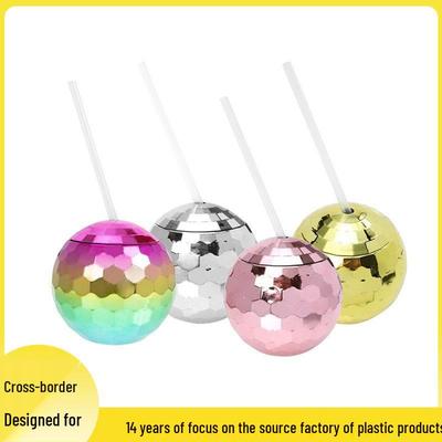 Electroplated Flashing Disco Ball Plastic Wine Cup