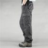 Men's Trendy Loose-Fit Outdoor Work Pants, Multi-Pocket, Plus Size, Straight-Leg, Wear-Resistant, Washable Casual Wear