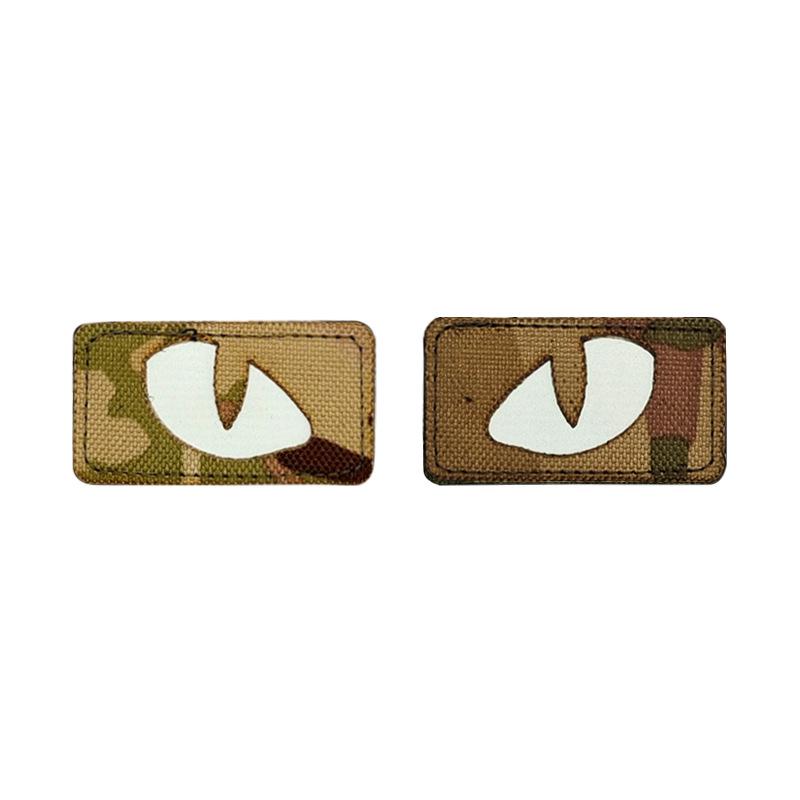 Glow-in-the-Dark Reflective Cat Eye Devil's Eye Monster Velcro Patch for Bags and Armbands