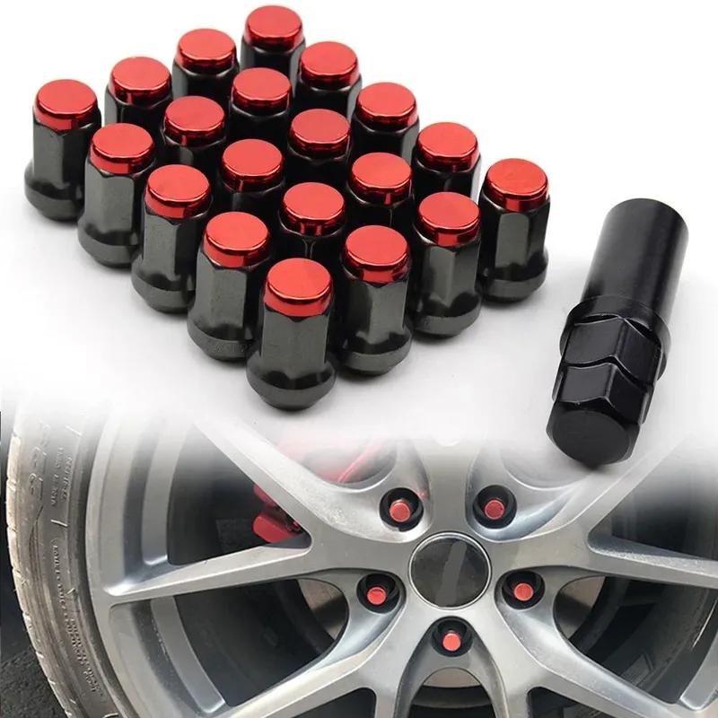 20pcs Car Wheel Rims Lug Bolts M12x1.25/1.5 Steel Anti Theft Universal Racing Wheel Nuts Fit for Nissan Toyota Mazda Auto Parts