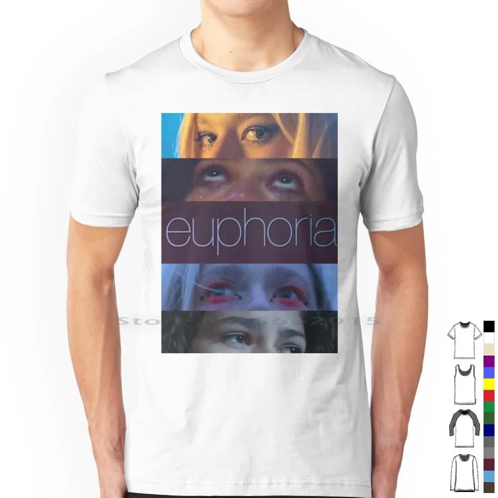 Euphoria T Shirt 100% Cotton Euphoria Eyes Looking Directions Movie Tv Show Cinema Color Zenday