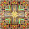 90cm Square Fashion Silk Women Scarf Cashew Floral Print Square Scarves Wraps Luxury Brand Super Large Gift Shawls
