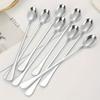 2 Pcs Stainless Steel Long Handle Spoon Set, Dishwasher Safe Flatware for Ice Tea, Coffee, Ice Cream, Kitchen Accessories