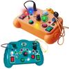 Montessori Busy Board Senzorické hračky Kreslené s LED světelným spínačem Ovládací panel Cestovní aktivity Dětská hra pro 2-4 roky