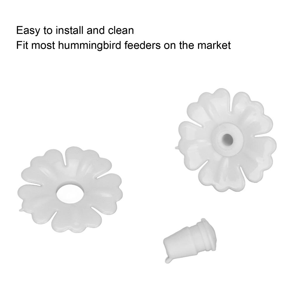 30Sets Durable Hummingbird Feeder Flowers Bright Colors Plastic Bird Feeder Replacement Parts Stable Structure