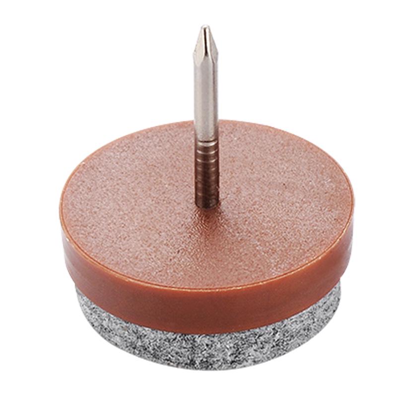Yingya Anti-Slip Felt Leveling Feet for Furniture: White/Brown Pads for Cabinets, Tables, Chairs, Sofas