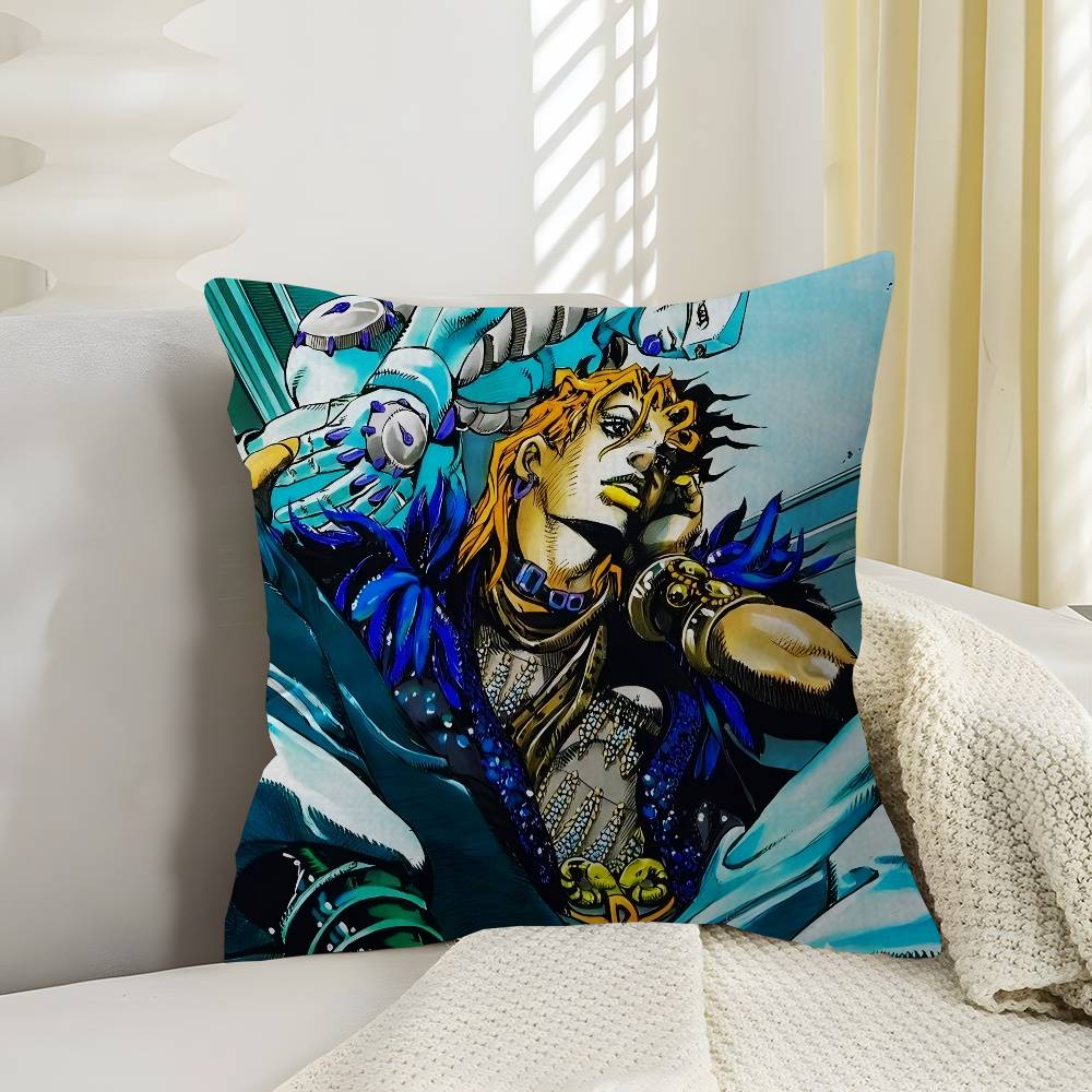 JOJO Bbizarre Aadventure Anime Pillow Cover for Bedroom Room and Living Room Sofa Decorative Cushion Cover
