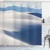 Desert Sand Dunes Shower Curtain Mountain Landscape Nature Art Blue Sky Bath Decor Waterproof Fabric Minimalist Design Home