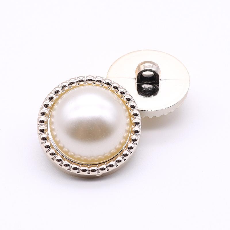High-End Pearl Plastic Buttons, Women'S Clothes Coat Coat Buttons, Versatile Oil Round Decorative Buttons
