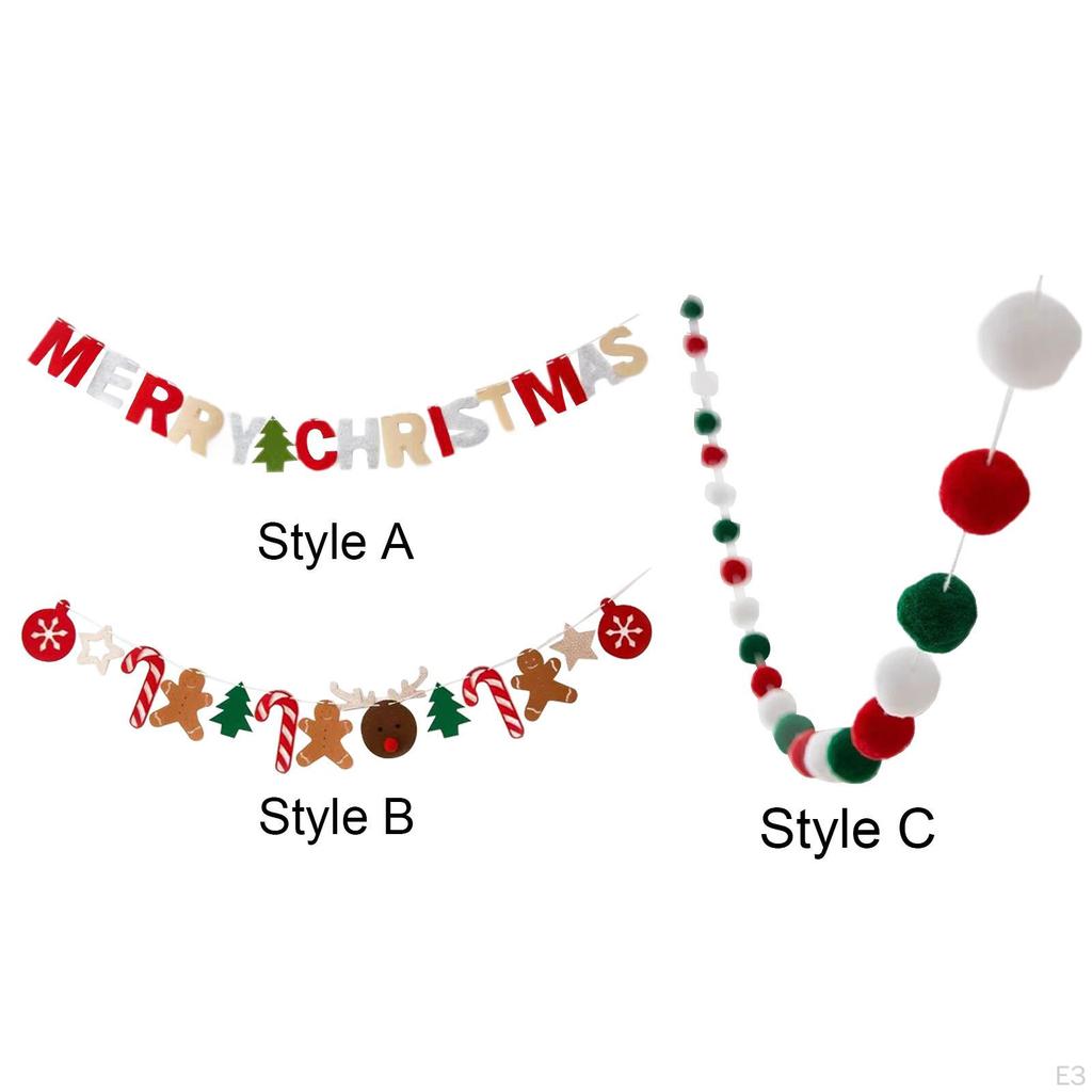 Christmas Banner Bunting Decorative Pull The Flag, Decoration, for Festival