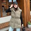 New Women's Cotton Vest Autumn Winter Cotton-padded Coat Parkas Korean Version Fashion Slim Hooded Cotton Vest Clip