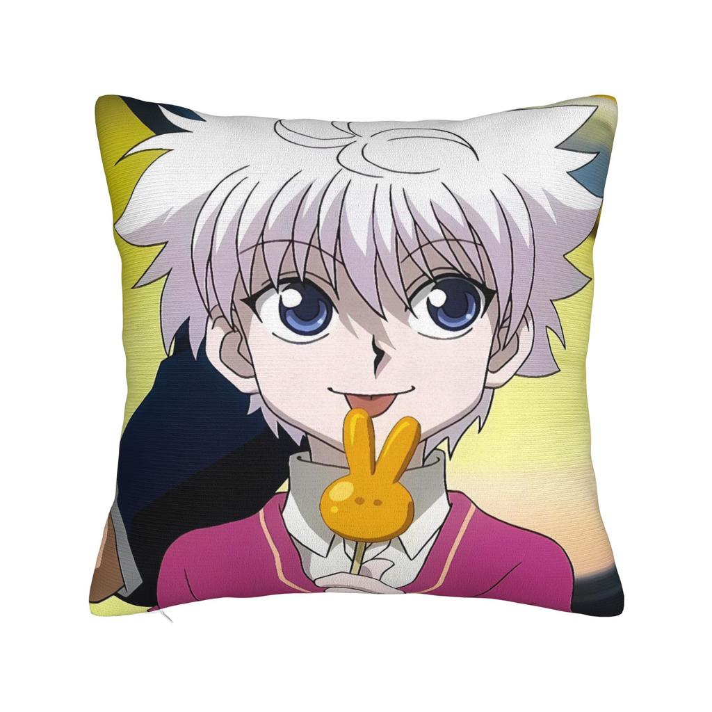 Anime Killua Zoldyck Pillow Cover Kawaii Pillow Case For Living Room Bed Chair Soft Pillowcases Birthday Present