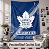 Wall Hanging Tapestry With Custom Name & Text, Toronto Maple Leafs Decorative Tapestry For Bedroom