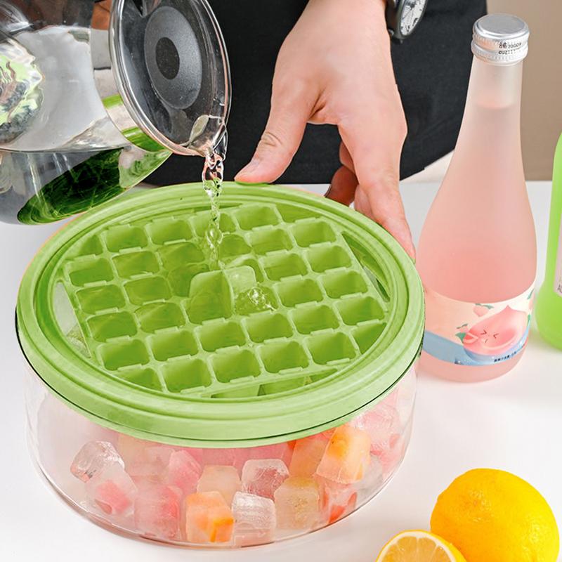 Food Grade IceCube Mold Press Ice Tray Bucket Multifunctional Ice Maker IceCube Tray Portable Ice Box One-touch To Release