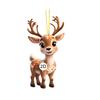 Yousheng 2D Flat Reindeer Car Rear View Mirror Charm Acrylic Cartoon Elk Christmas Tree Hanging Ornament Auto Interior Accessories for Window Wall
