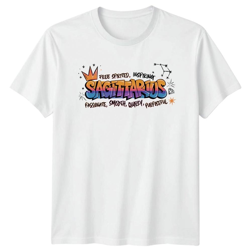 Sagittarius Free Spirited Inspiring Zodiac Astrology Unisex Unisex Graphic Tee S