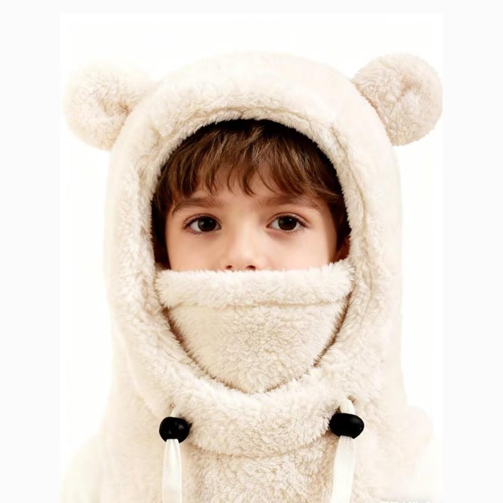 3 in 1 Winter Helmet Hat Mask Scarf Integrated Hat Ear Protection Balaclava Hat Cold Weather