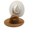 Vintage Style Felt Hat With Wide Brim And Sun Protection For Men Women
